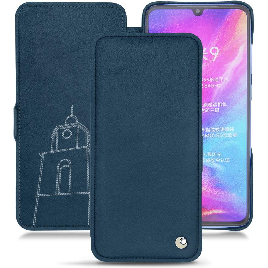 Thumbnail - Noreve Lederschutzhülle horizontal (Xiaomi Mi 9), Smartphone Hülle, Blau
