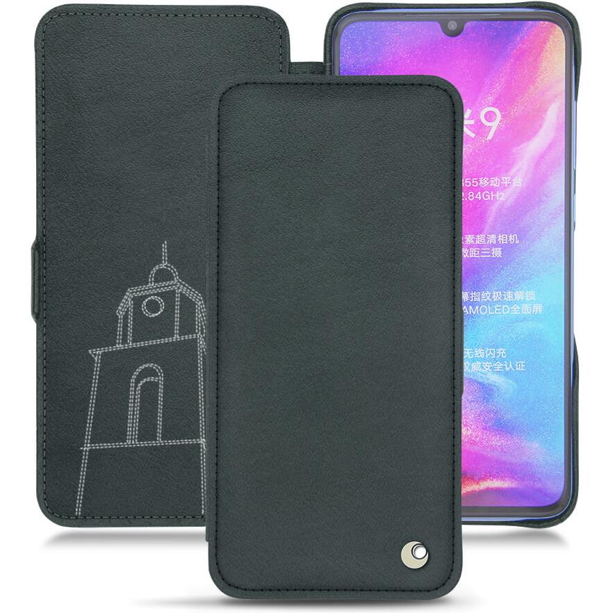 Noreve Lederschutzhülle horizontal (Xiaomi Mi 9), Smartphone Hülle, Blau