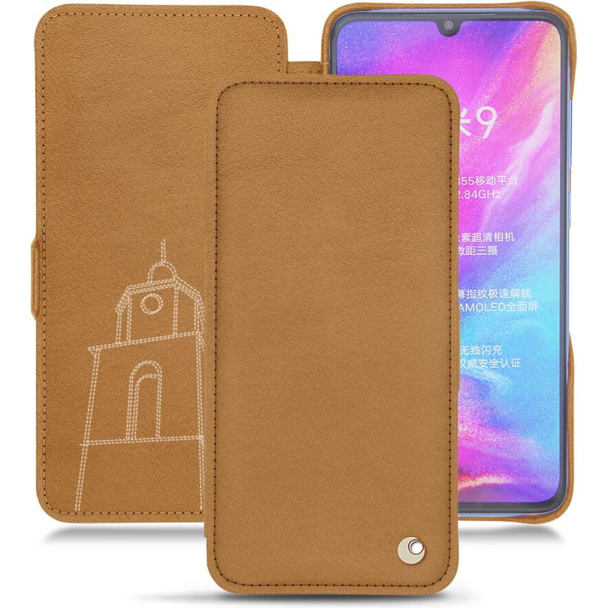 Noreve Lederschutzhülle horizontal (Xiaomi Mi 9), Smartphone Hülle, Braun