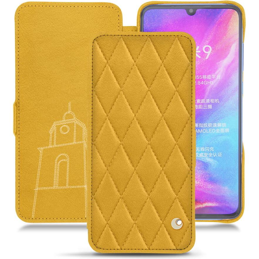 Noreve Lederschutzhülle horizontal (Xiaomi Mi 9), Smartphone Hülle, Orange