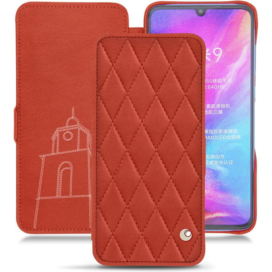 Noreve Lederschutzhülle horizontal (Xiaomi Mi 9), Smartphone Hülle, Orange