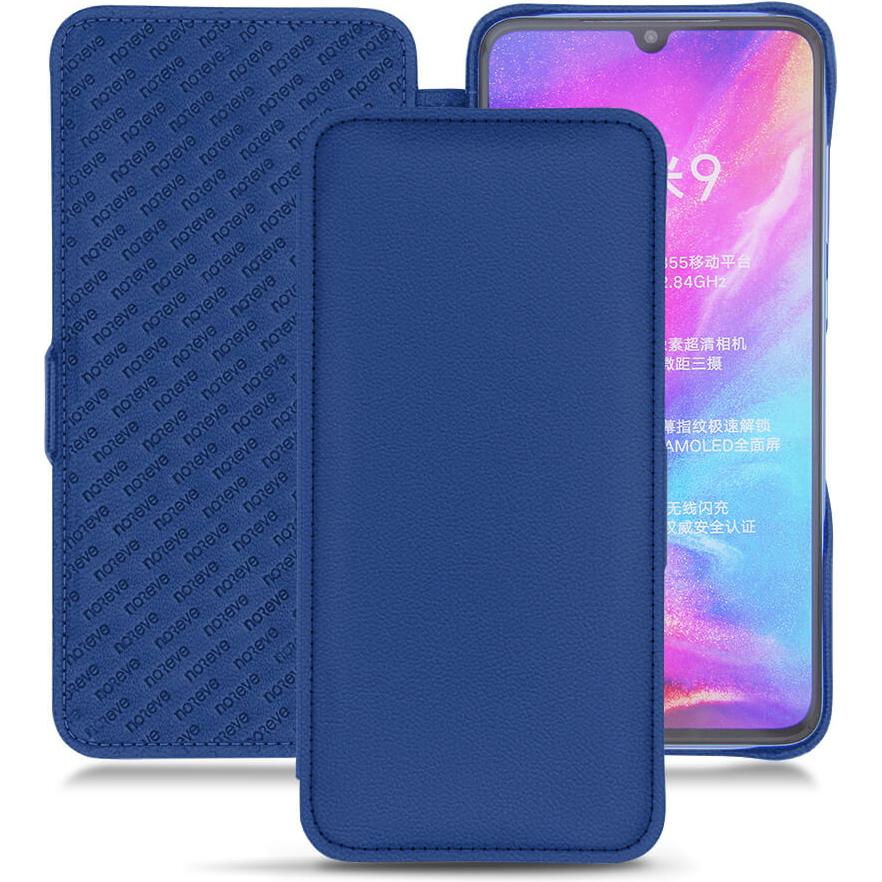 Noreve Lederschutzhülle horizontal (Xiaomi Mi 9), Smartphone Hülle, Blau