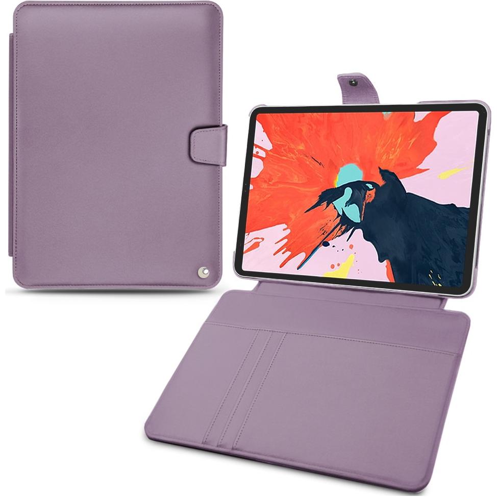 Noreve Lederschutzhülle Wallet (iPad Pro 12.9 2018 (3. Gen)), Tablet Hülle, Violett