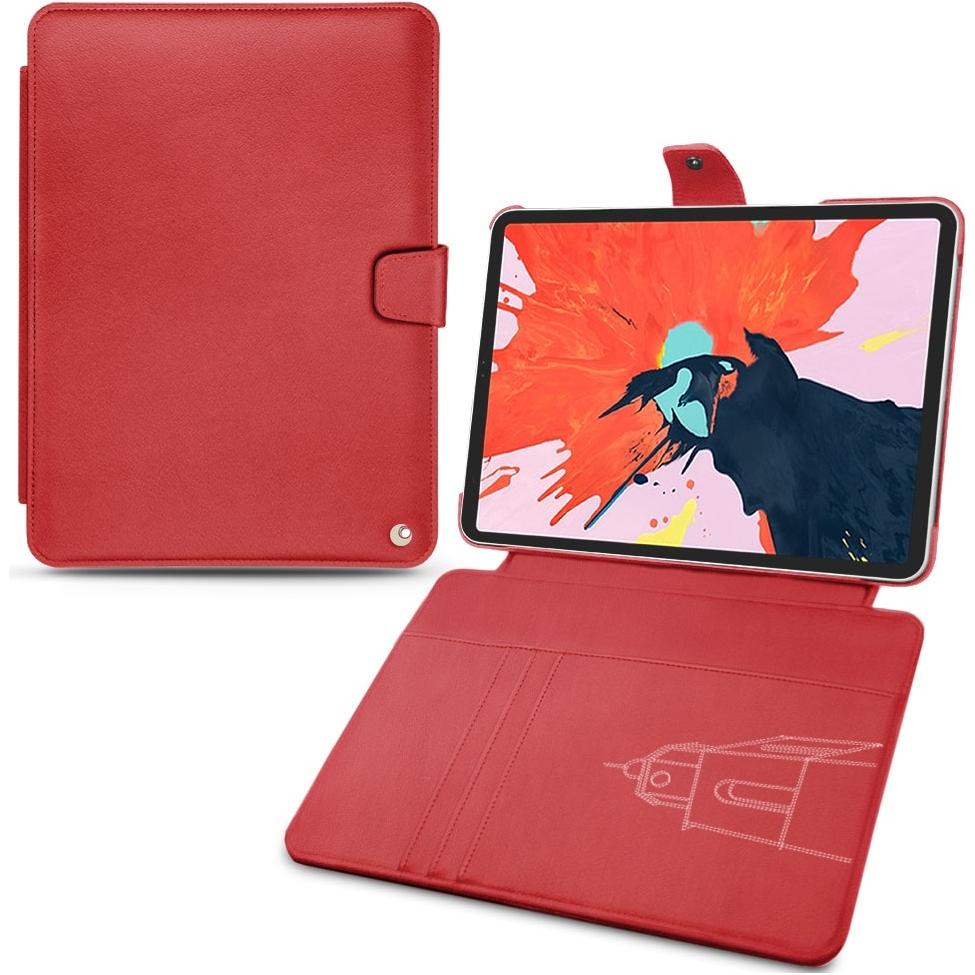 Noreve Lederschutzhülle Wallet (iPad Pro 12.9 2018 (3. Gen)), Tablet Hülle, Rot
