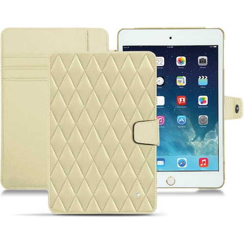 Noreve Lederschutzhülle Wallet (iPad Mini 5), Tablet Hülle, Beige