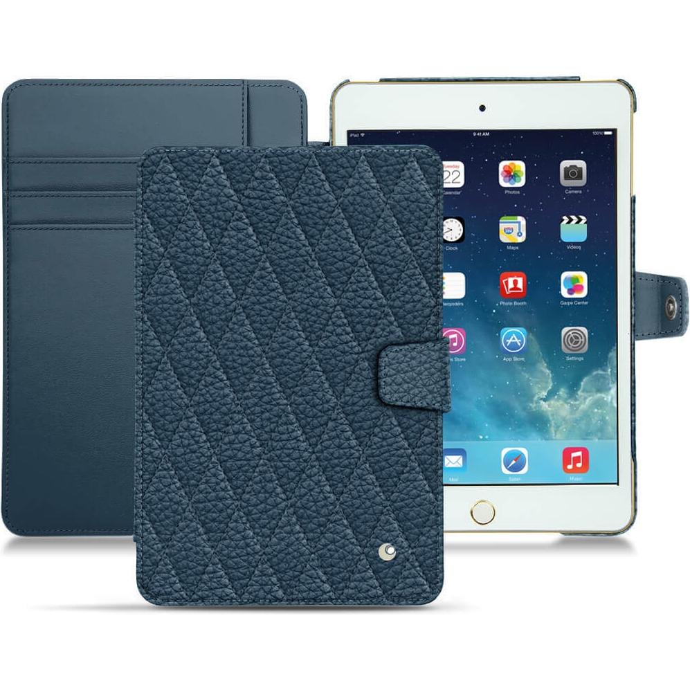 Noreve Lederschutzhülle Wallet (iPad Mini 5), Tablet Hülle, Blau