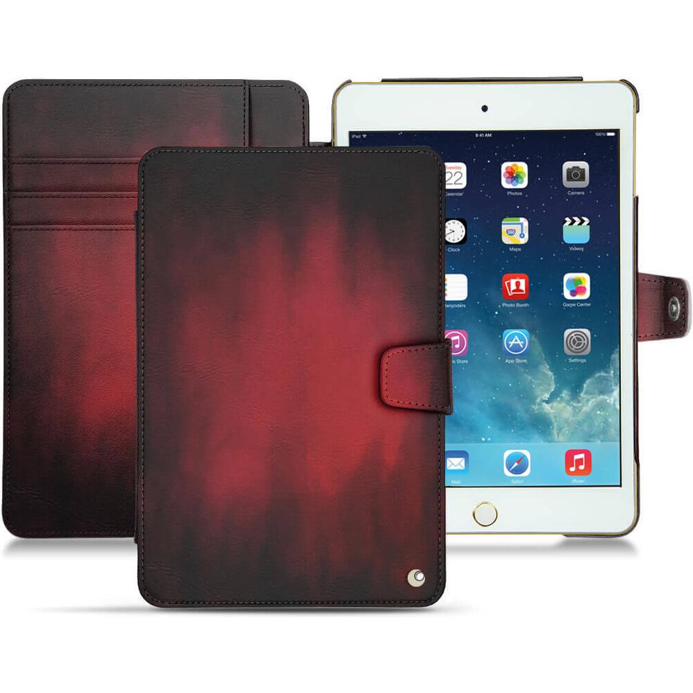 Noreve Lederschutzhülle Wallet (iPad Mini 5), Tablet Hülle, Rot