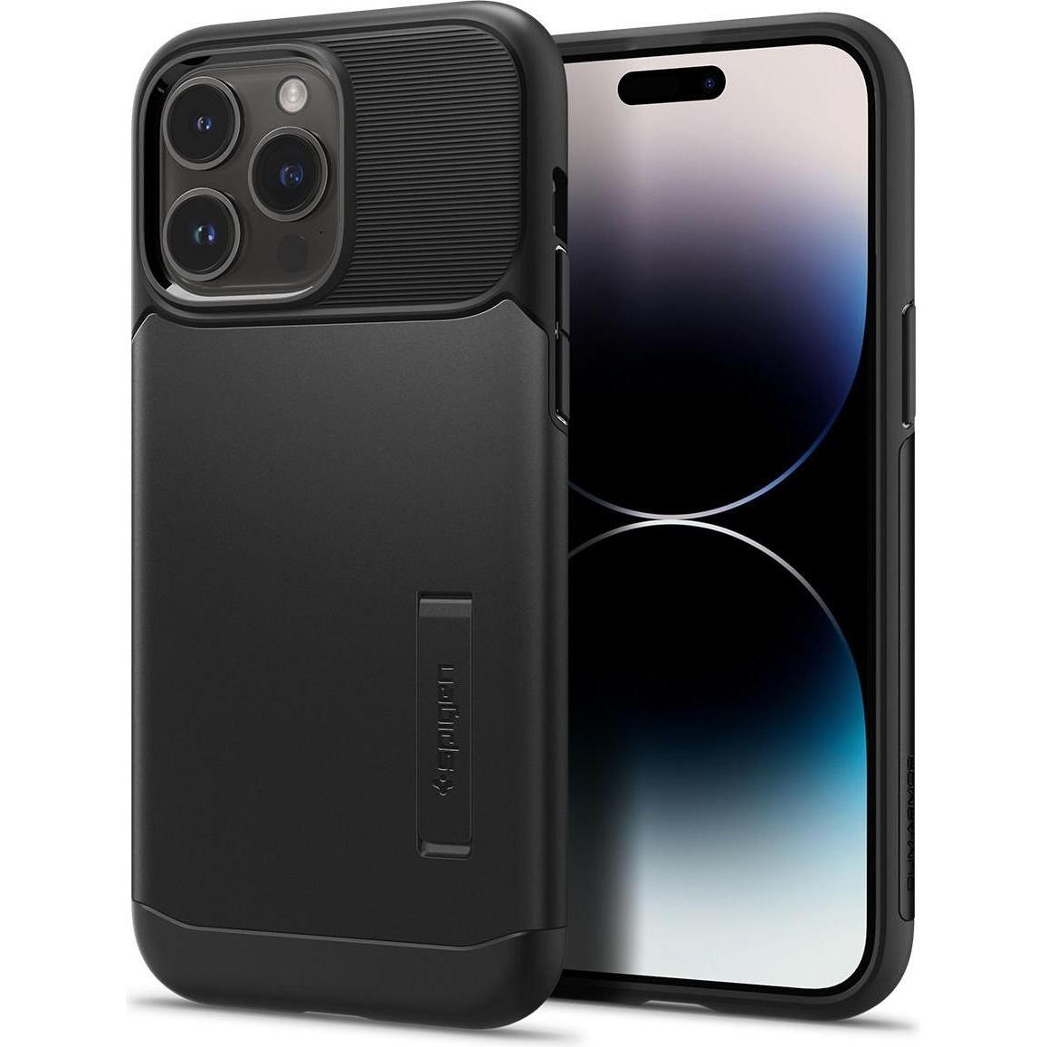 Spigen Slim Armor (Apple iPhone 14 Pro), Smartphone Hülle, Schwarz