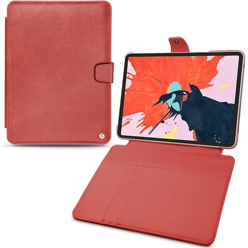 Noreve Lederschutzhülle Wallet (iPad Pro 11 2018 (1. Gen)), Tablet Hülle, Rot