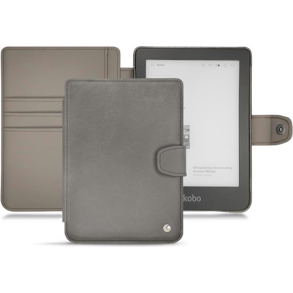 Noreve Lederschutzhülle Wallet (Clara HD), eReader Zubehör, Grau