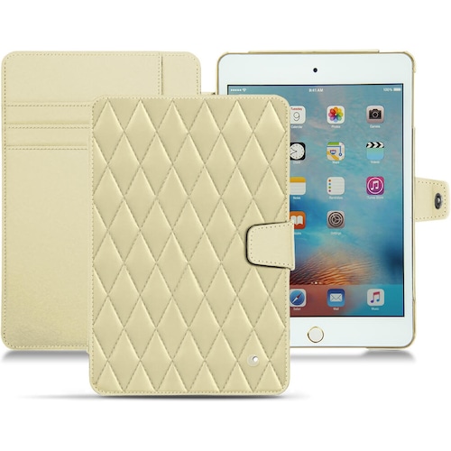 Noreve Lederschutzhülle Wallet (IPad Mini 4), Tablet Hülle, Beige