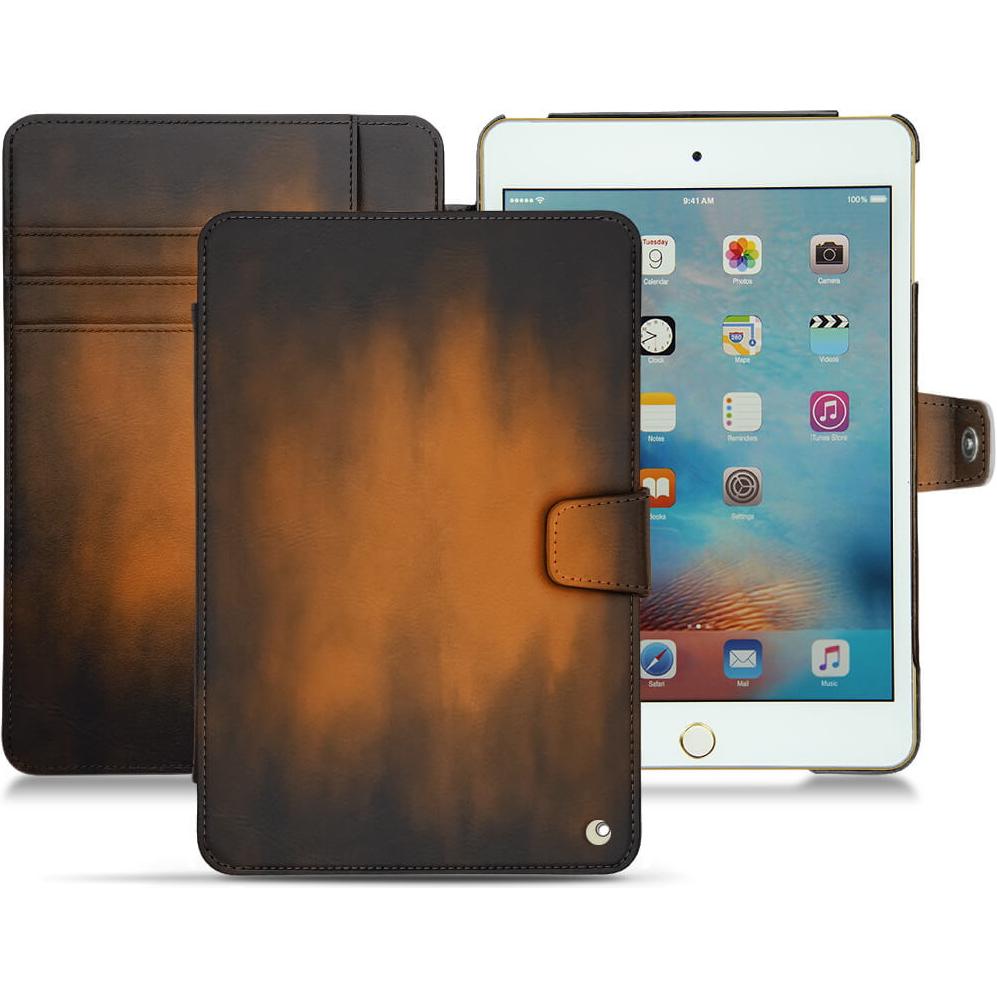Noreve Lederschutzhülle Wallet (IPad Mini 4), Tablet Hülle, Braun