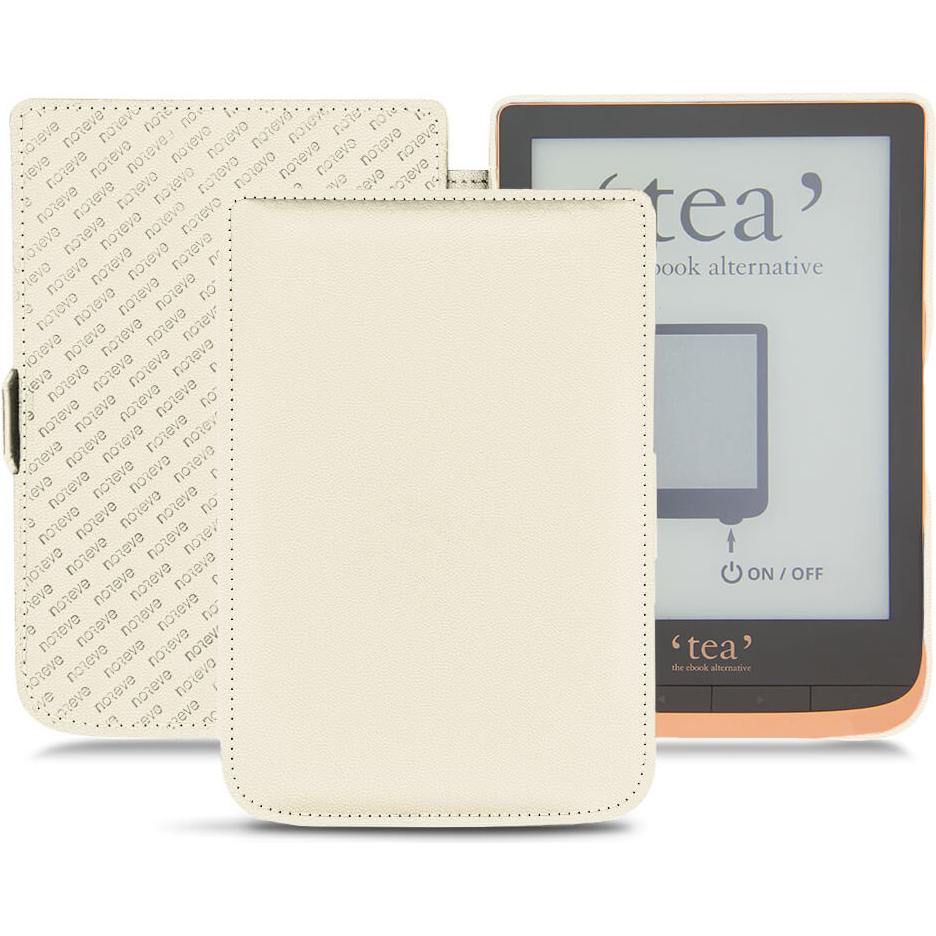 Noreve Lederschutzhülle horizontal (Touch HD Plus), Tablet Hülle, Weiss