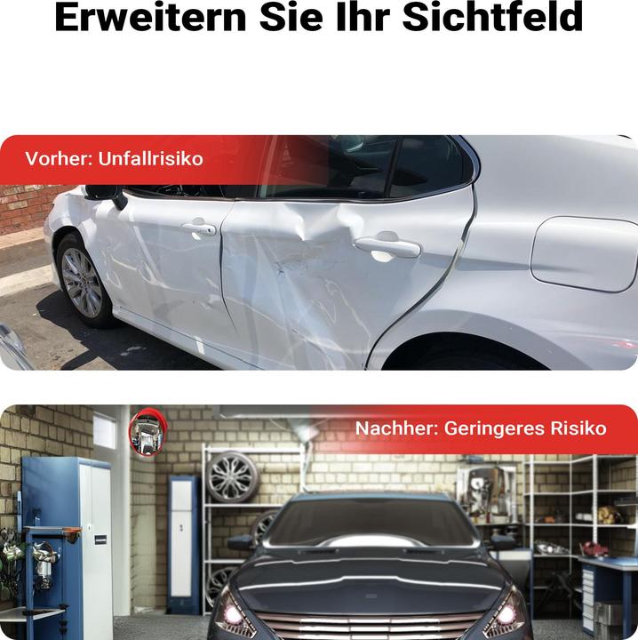 Actual product image Wiltec Verkehrsspiegel 30cm Konvexspiegel Schutzhaube Orange Sicherheitsspiegel (1 x 30 cm)