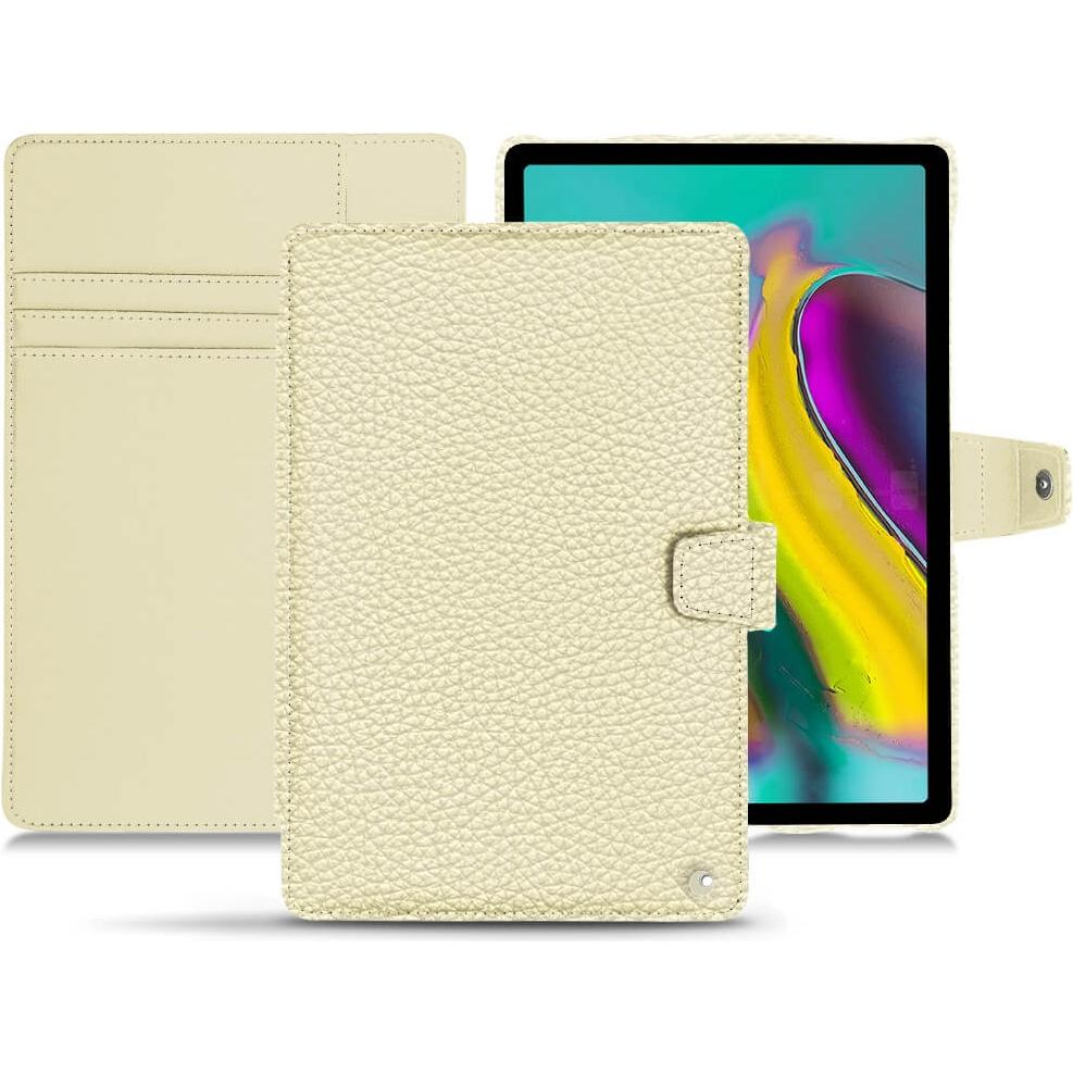 Noreve Lederschutzhülle Wallet (Galaxy Tab S5e), Tablet Hülle, Weiss