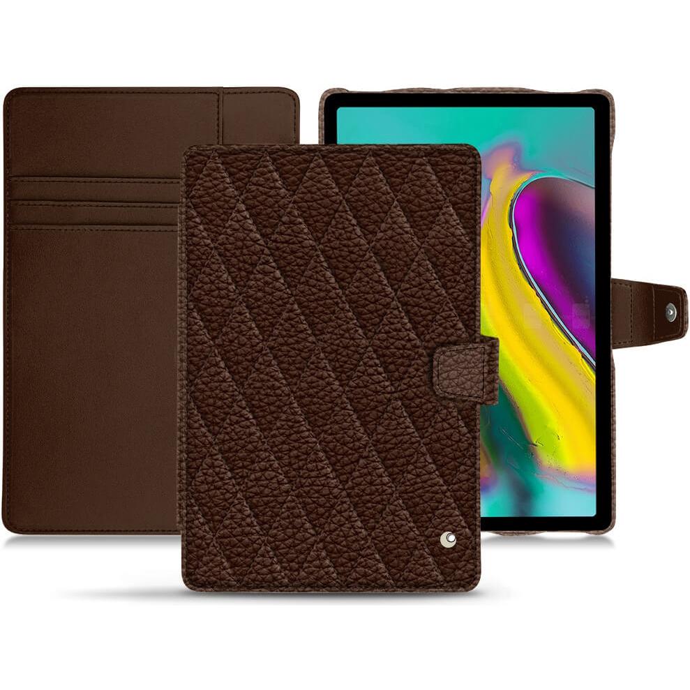 Noreve Lederschutzhülle Wallet (Galaxy Tab S5e), Tablet Hülle, Braun