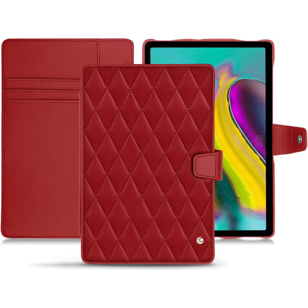 Noreve Lederschutzhülle Wallet (Galaxy Tab S5e), Tablet Hülle, Rot