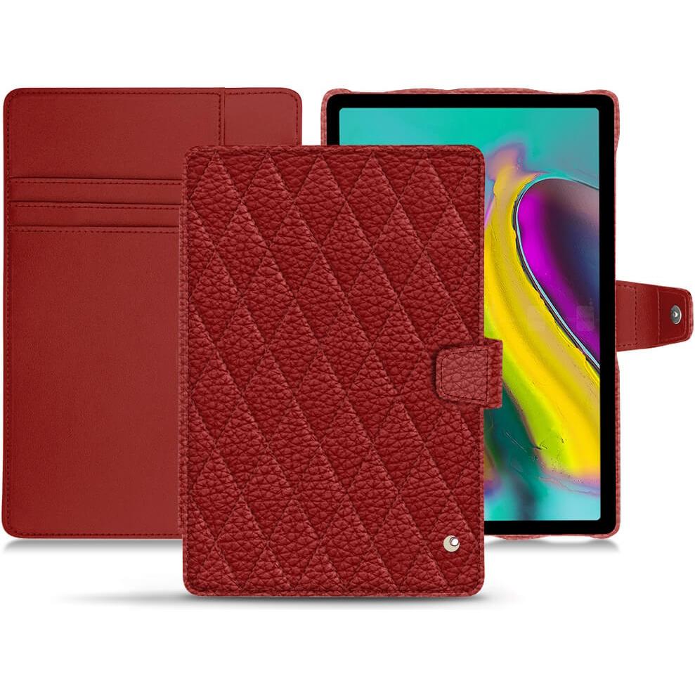 Noreve Lederschutzhülle Wallet (Galaxy Tab S5e), Tablet Hülle, Rot