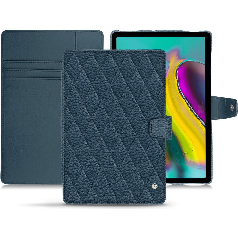 Noreve Lederschutzhülle Wallet (Galaxy Tab S5e), Tablet Hülle, Blau