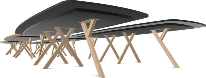 Image du produit Dietiker Table de réunion Felber T14 Boatform (3600 x 1300 x 720 mm)