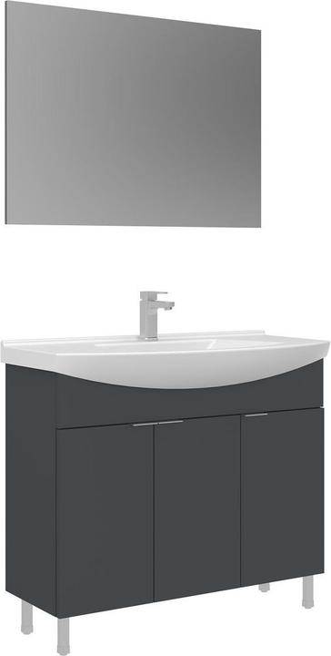 Produktbild Homitis Purus 100 Bathroom Cabinet With Sink & Mirror Set (2 Pieces)