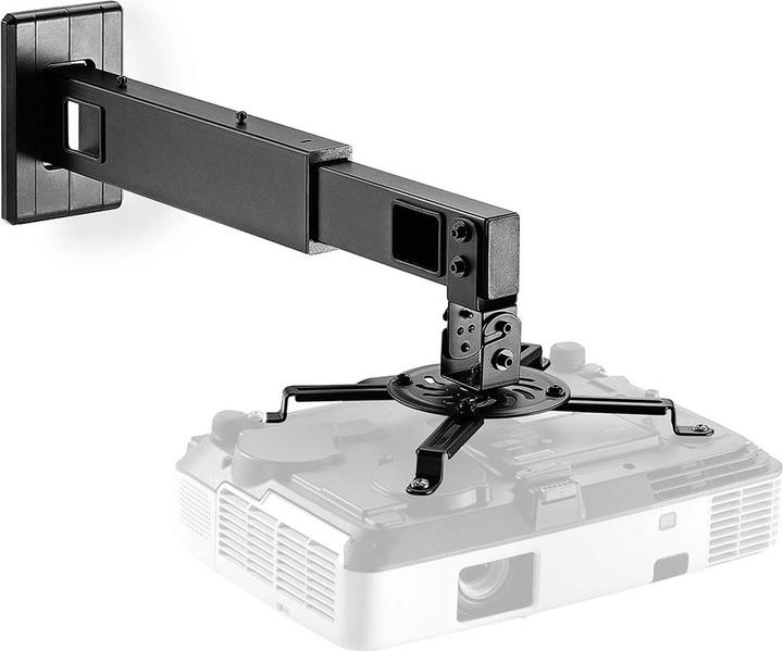 Produktbild Nedis Projektorhalterung Vollbeweglich 15 kg drehbar kippbar Stahl Schwarz Schwarz (Wand)