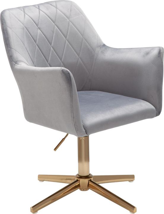 Produktbild FineBuy Sessel Samt Grau