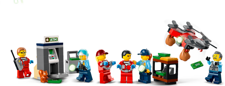 Immagine prodotto LEGO Rapina in banca con inseguimento in auto (60317, LEGO City)