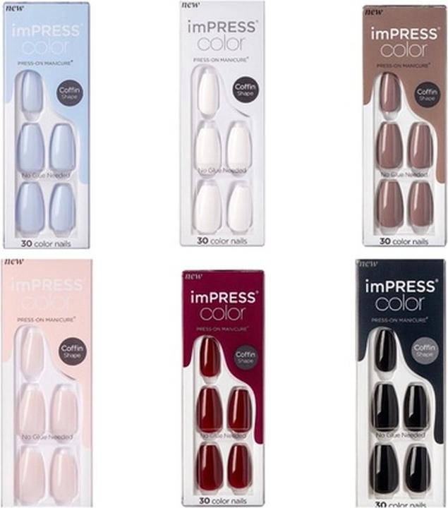 Immagine prodotto KISS Chiodi autoadesivi imPRESS Colour MC Winery in NYC 30 pezzi (L) (Unghie artificiali, NEW YORK)