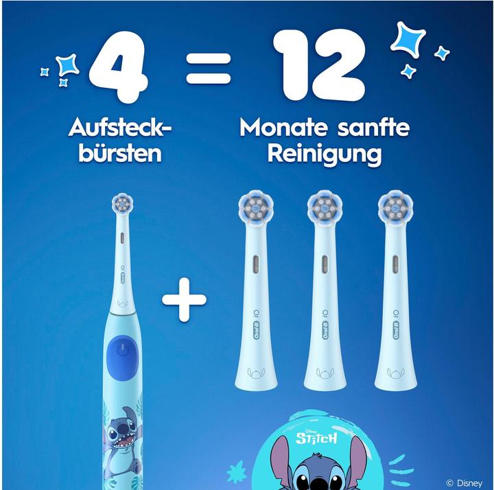 Actual product image Oral-B Aufsteckbürsten iO Kids Stitch 4er Aufsteckbürsten (4x)