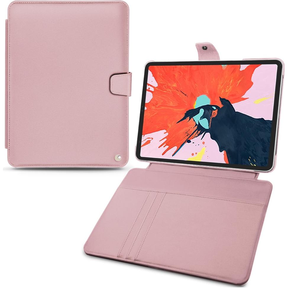 Noreve Lederschutzhülle Wallet (iPad Pro 12.9 2018 (3. Gen)), Tablet Hülle, Rosa