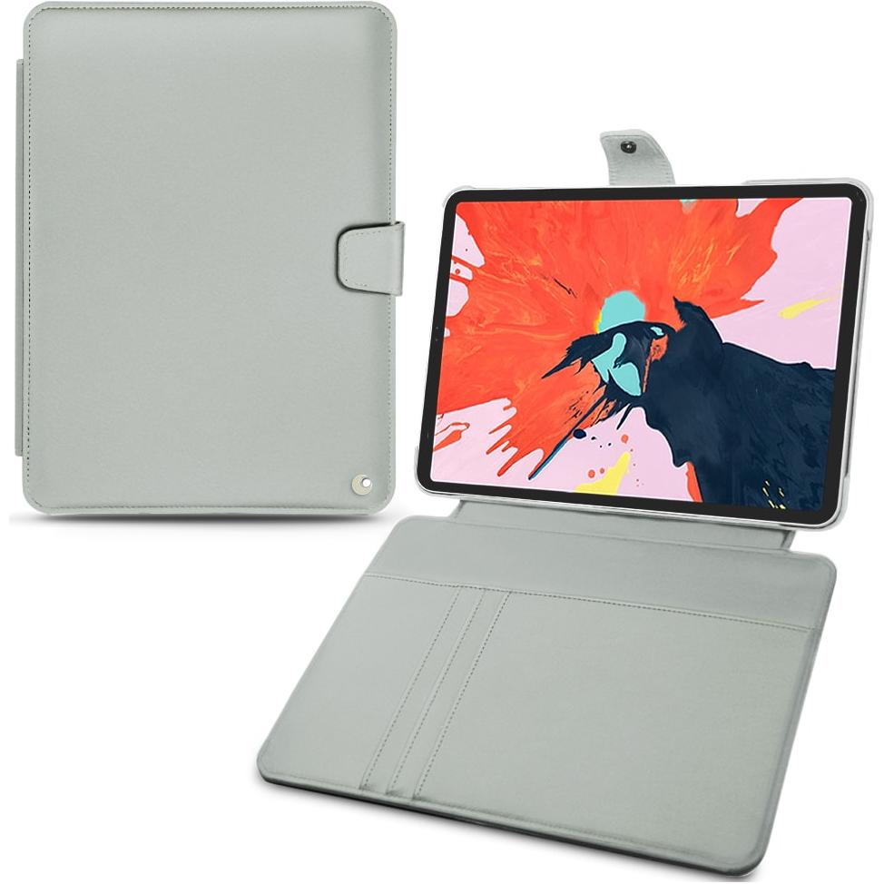 Noreve Lederschutzhülle Wallet (iPad Pro 12.9 2018 (3. Gen)), Tablet Hülle, Grau