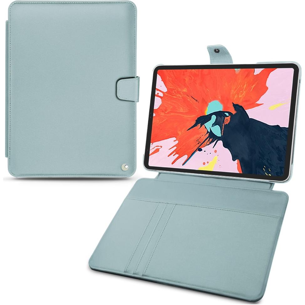 Noreve Lederschutzhülle Wallet (iPad Pro 12.9 2018 (3. Gen)), Tablet Hülle, Blau