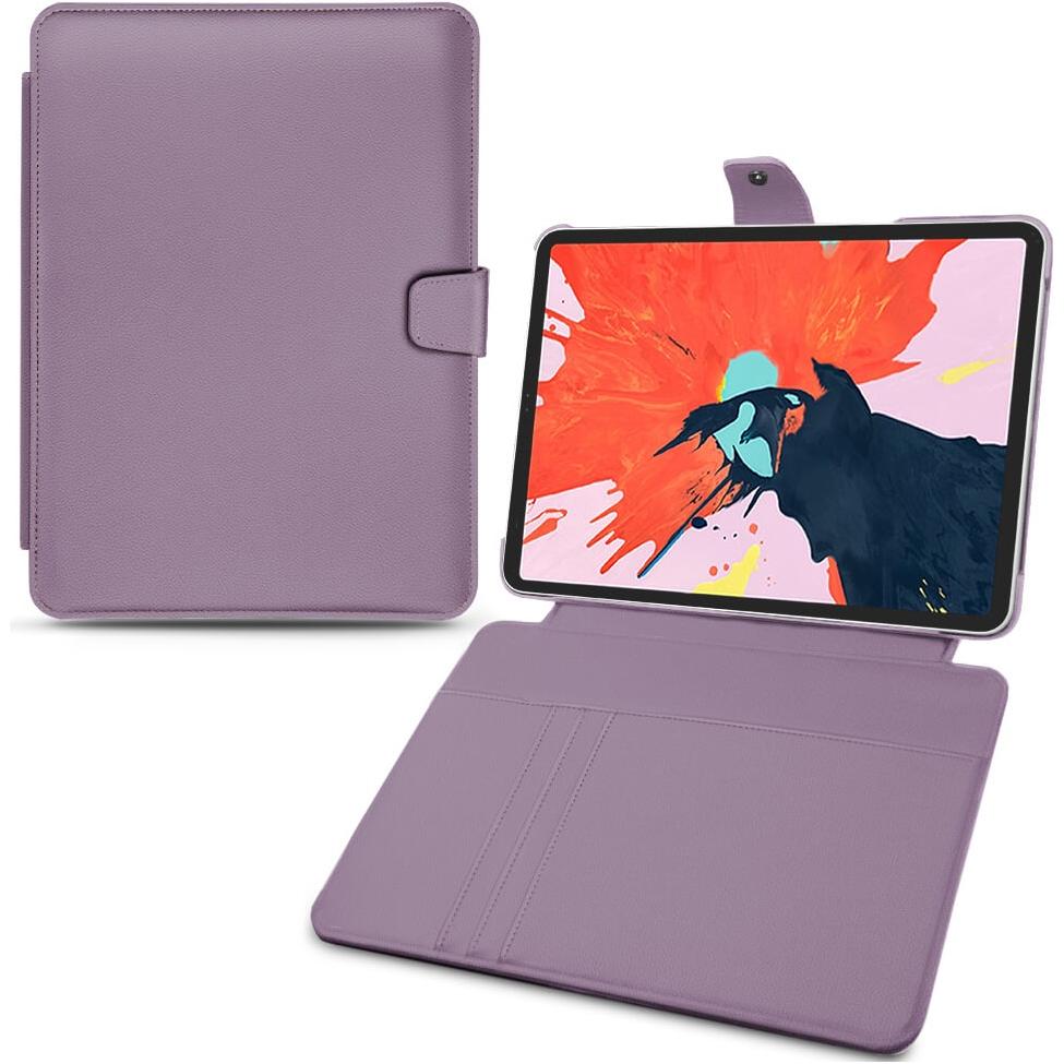 Noreve Lederschutzhülle Wallet (iPad Pro 12.9 2018 (3. Gen)), Tablet Hülle, Violett