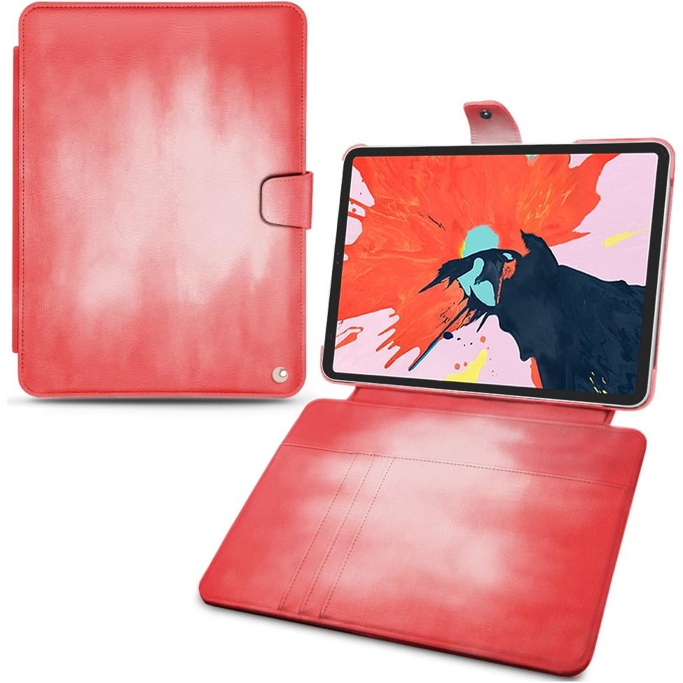 Noreve Lederschutzhülle Wallet (iPad Pro 12.9 2018 (3. Gen)), Tablet Hülle, Rosa
