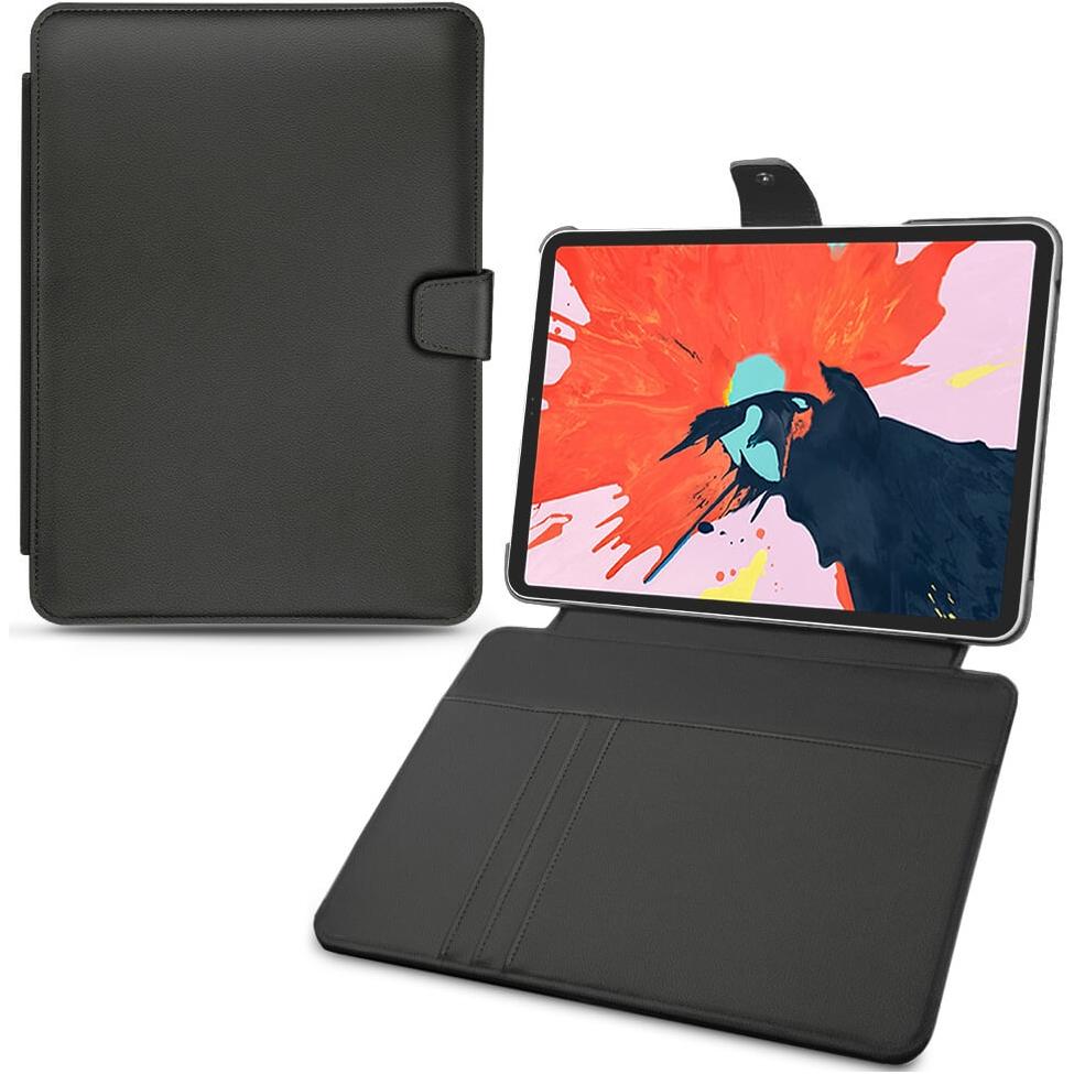 Noreve Lederschutzhülle Wallet (iPad Pro 12.9 2018 (3. Gen)), Tablet Hülle, Schwarz
