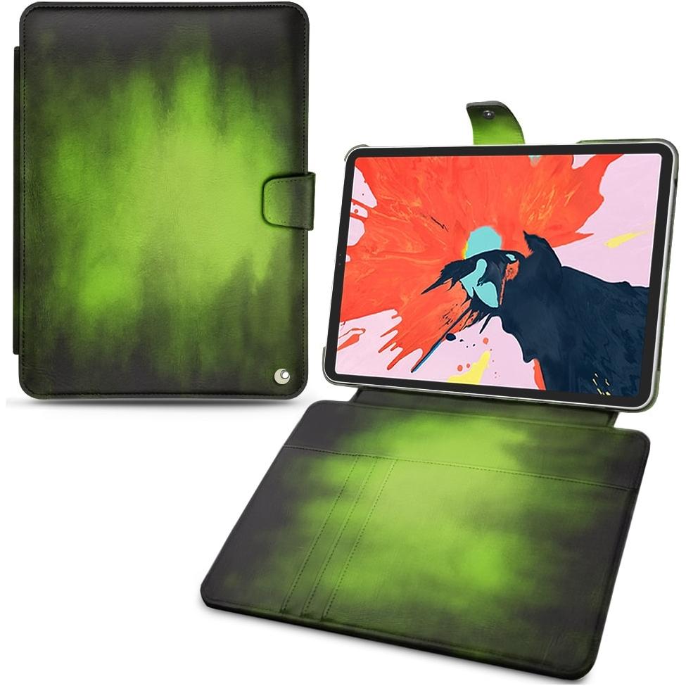 Noreve Lederschutzhülle Wallet (iPad Pro 12.9 2018 (3. Gen)), Tablet Hülle, Grün