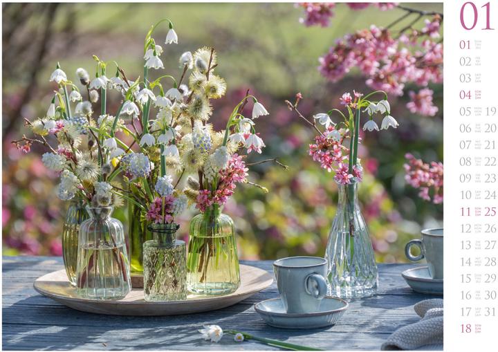 Image du produit Blumenzauber Kalender 2026 (45 x 33 cm, Anglais, Français, Allemand)
