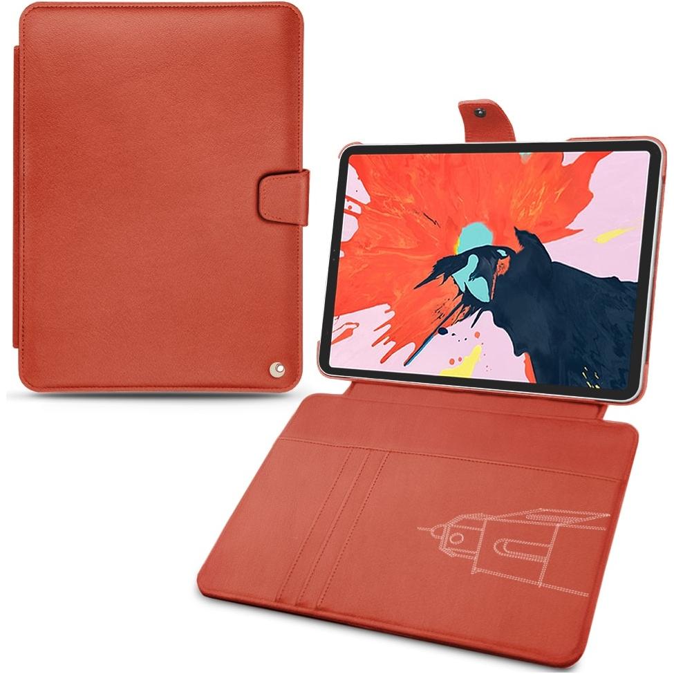 Noreve Lederschutzhülle Wallet (iPad Pro 11 2018 (1. Gen)), Tablet Hülle, Orange