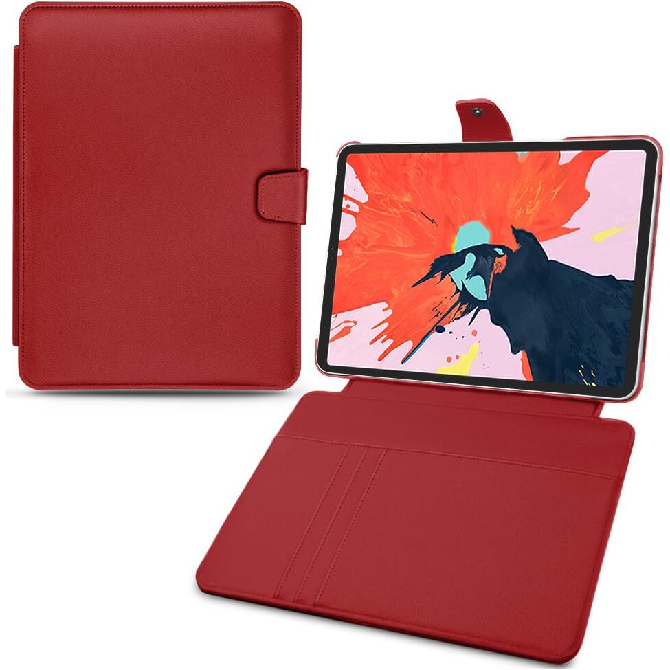Noreve Lederschutzhülle Wallet (iPad Pro 11 2018 (1. Gen)), Tablet Hülle, Rot