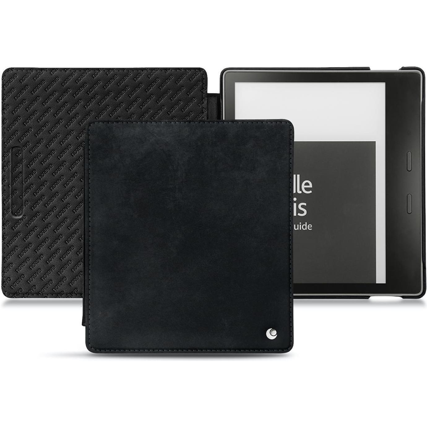 Noreve Lederschutzhülle horizontal (Kindle Oasis (2019)), eReader Zubehör, Schwarz