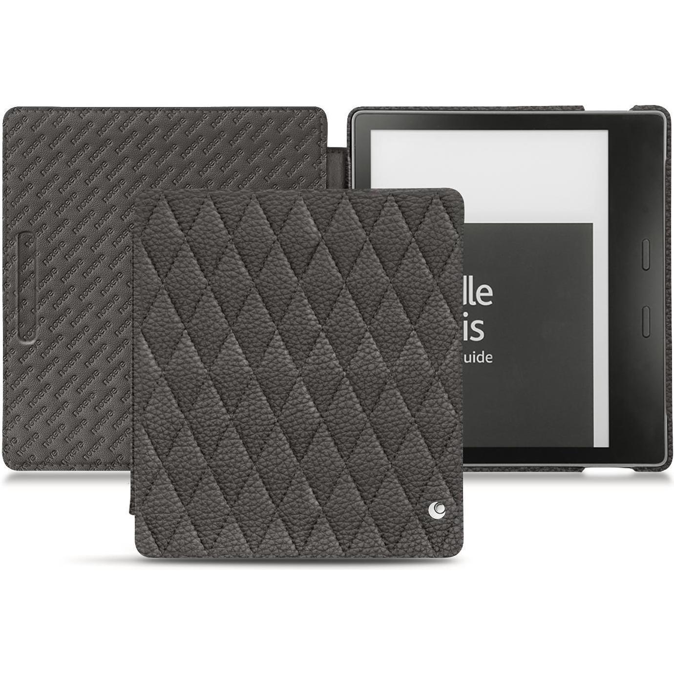 Noreve Lederschutzhülle horizontal (Kindle Oasis (2019)), Tablet Hülle, Grau