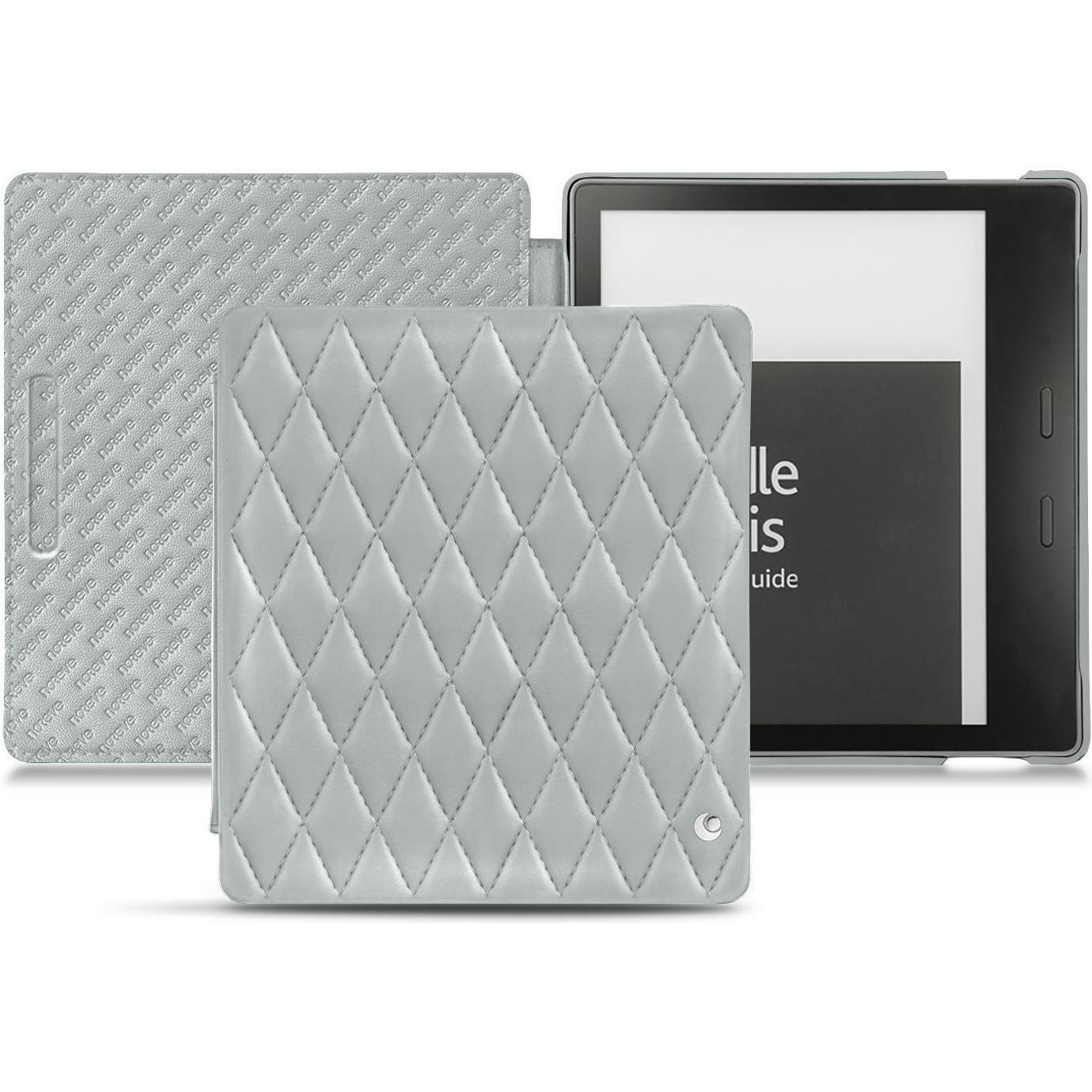 Noreve Lederschutzhülle horizontal (Kindle Oasis (2019)), Tablet Hülle, Grau