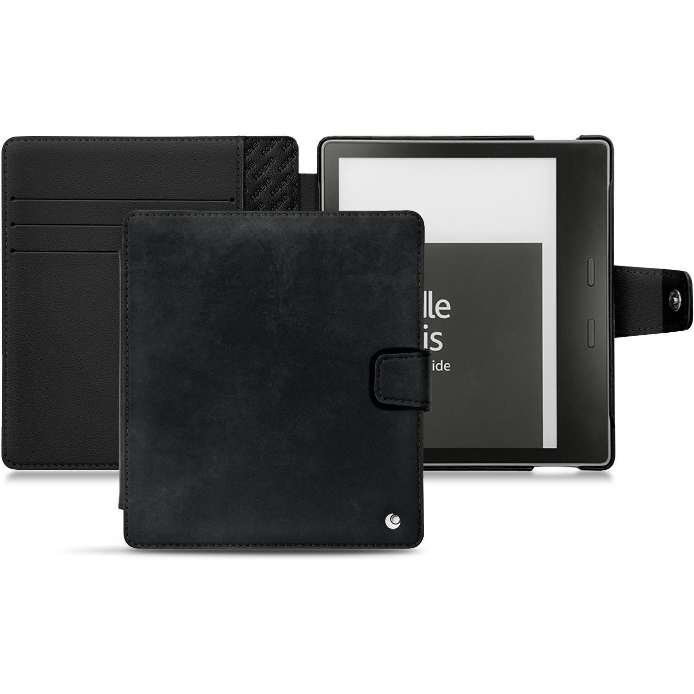 Noreve Lederschutzhülle Wallet (Kindle Oasis (2019)), eReader Zubehör, Schwarz