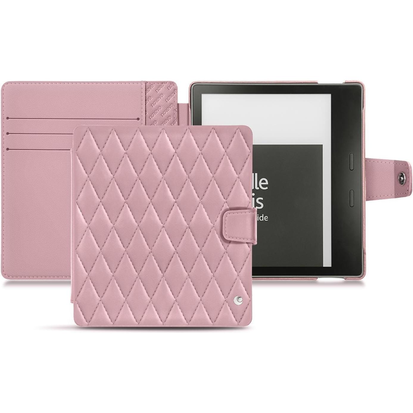 Noreve Lederschutzhülle Wallet (Kindle Oasis (2019)), eReader Zubehör, Rosa