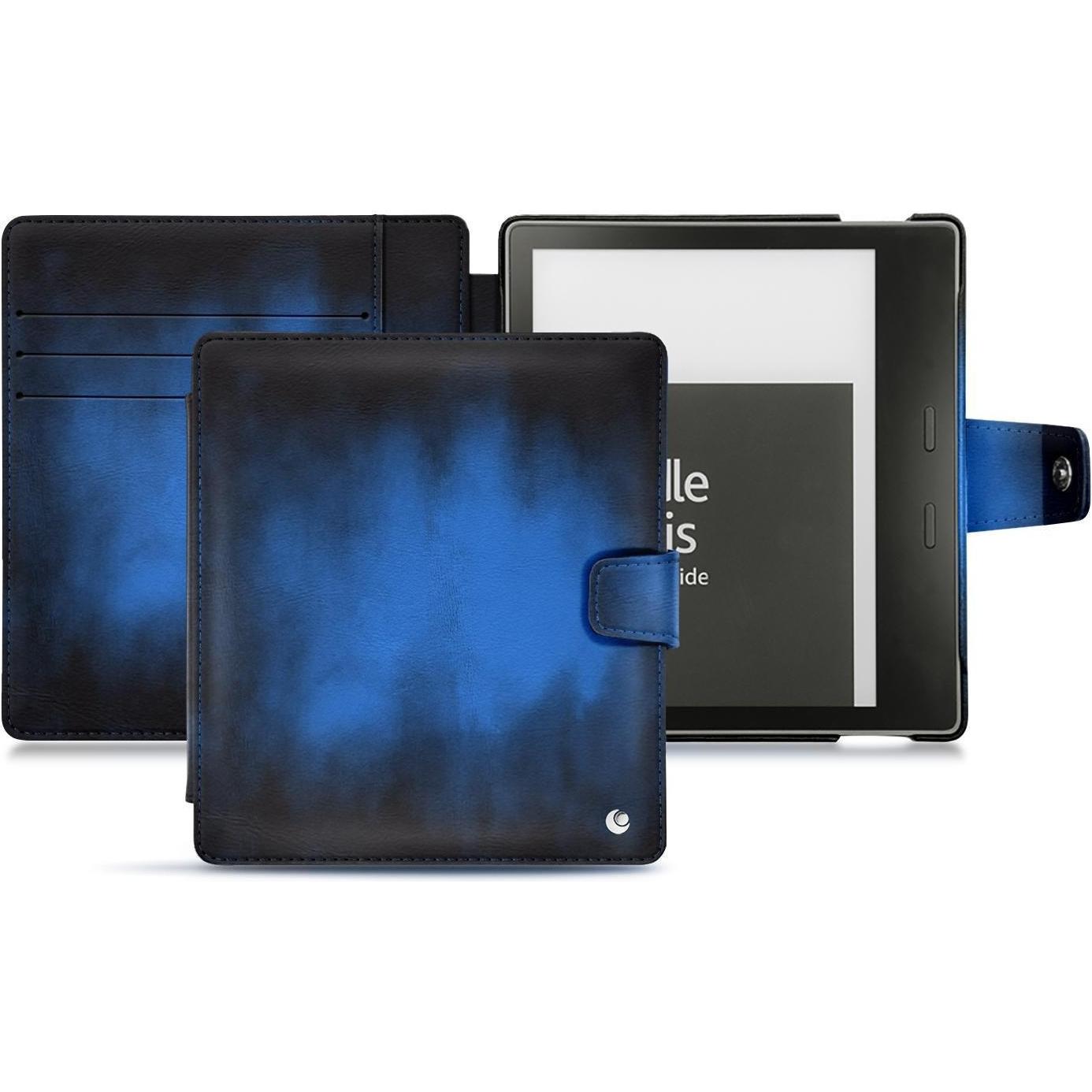 Noreve Lederschutzhülle Wallet (Kindle Oasis (2019)), eReader Zubehör, Blau