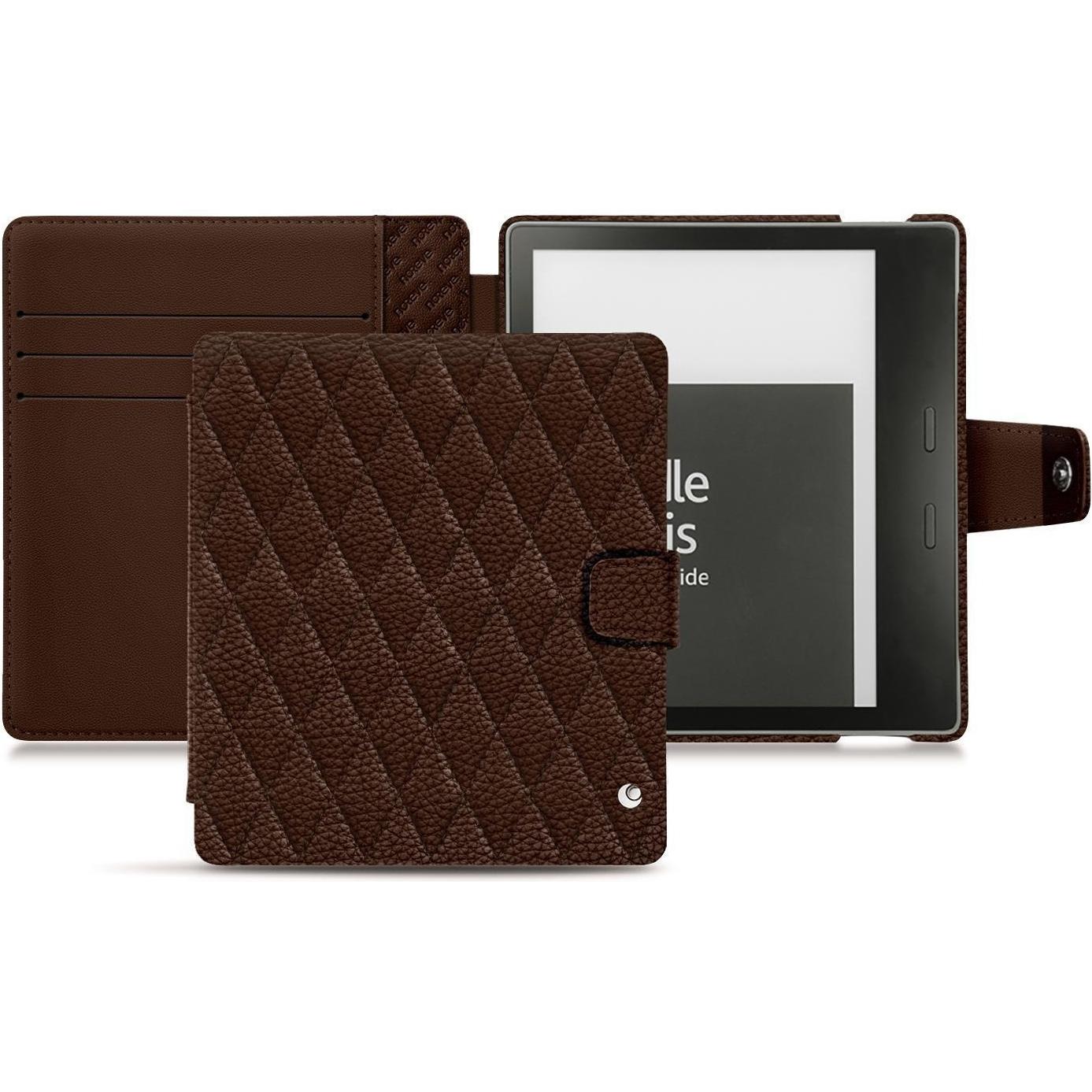Noreve Lederschutzhülle Wallet (Kindle Oasis (2019)), eReader Zubehör, Braun