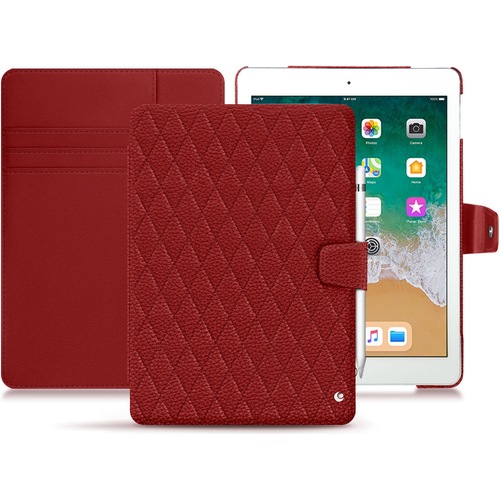 Noreve Lederschutzhülle Wallet (iPad 9.7), Tablet Hülle, Rot