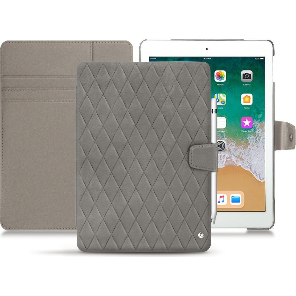 Noreve Lederschutzhülle Wallet (iPad 9.7), Tablet Hülle, Grau