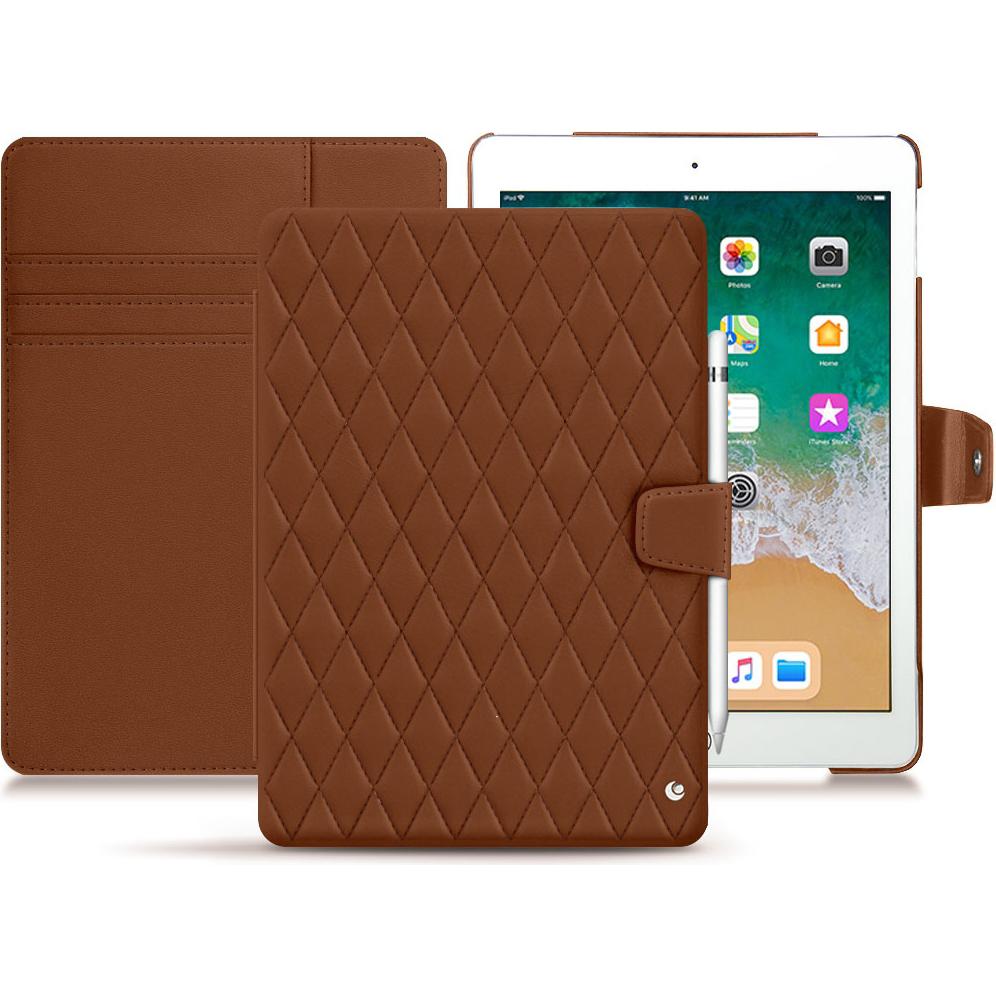 Noreve Lederschutzhülle Wallet (iPad 9.7), Tablet Hülle, Braun